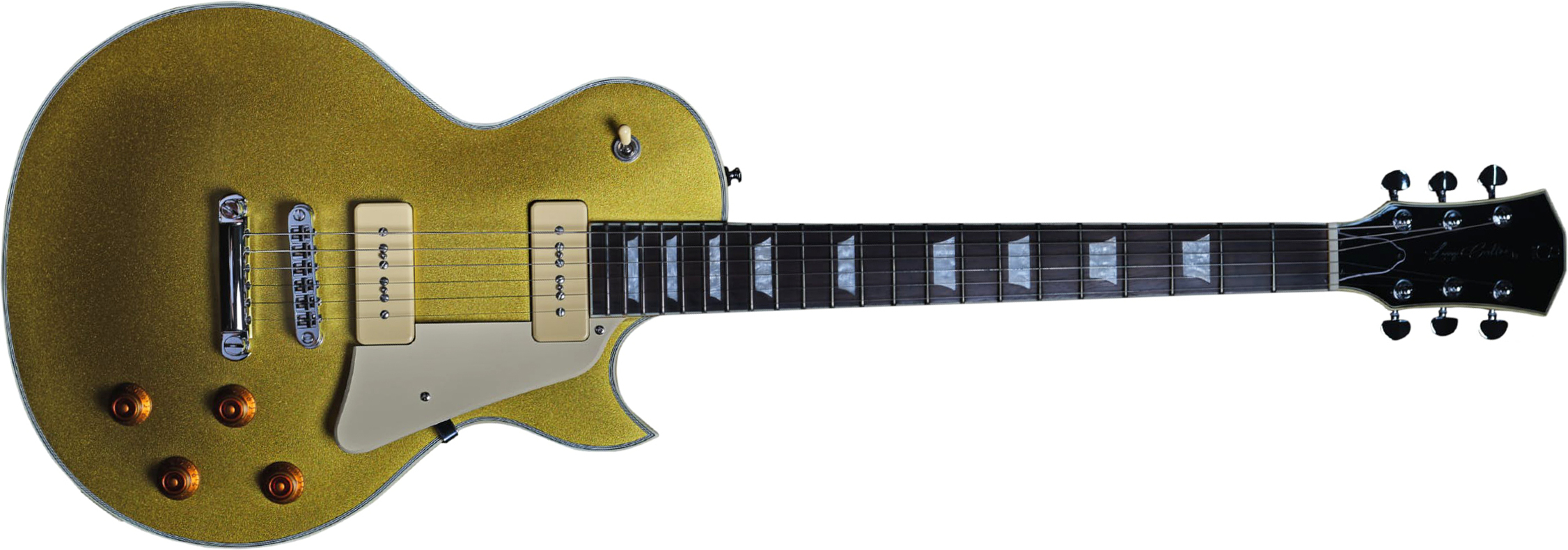 Sire Larry Carlton L7v Signature 2s P90 Ht Eb - Gold Top - Guitare Électrique Single Cut - Main picture