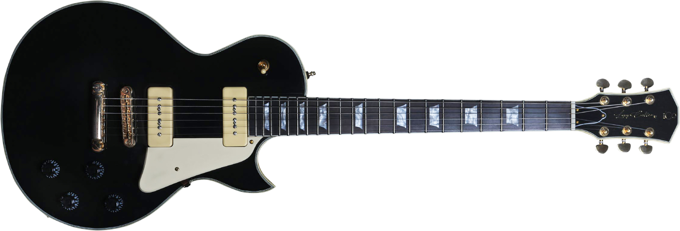 Sire Larry Carlton L7v Signature 2s P90 Ht Eb - Black - Guitare Électrique Single Cut - Main picture