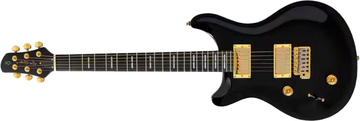 Sire Larry Carlton Q7 Lh Gaucher 2h Trem Eb - Black - Guitare Électrique Double Cut - Main picture