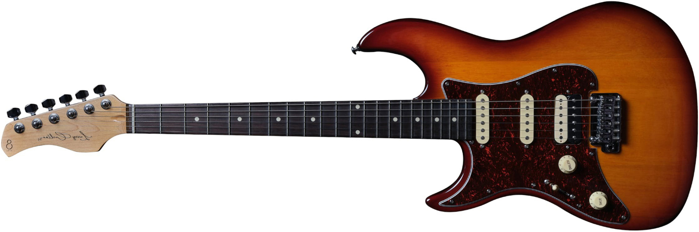 Sire Larry Carlton S3 Lh Signature Gaucher Hss Trem Rw - Tobacco Sunburst - Guitare Électrique Gaucher - Main picture