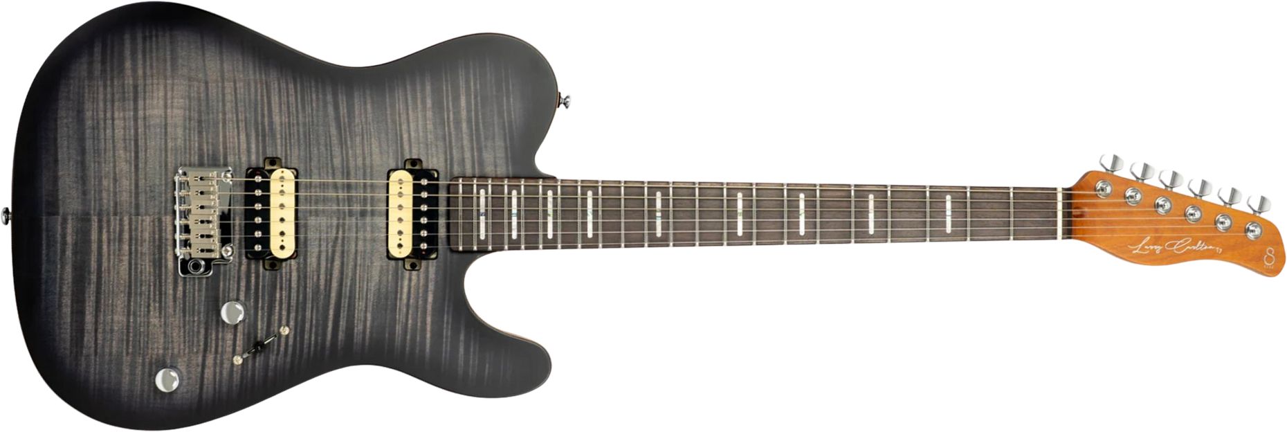 Sire Larry Carlton T7 Fm New Gen 2h Trem Rw - Transparent Black - Guitare Électrique Forme Tel - Main picture