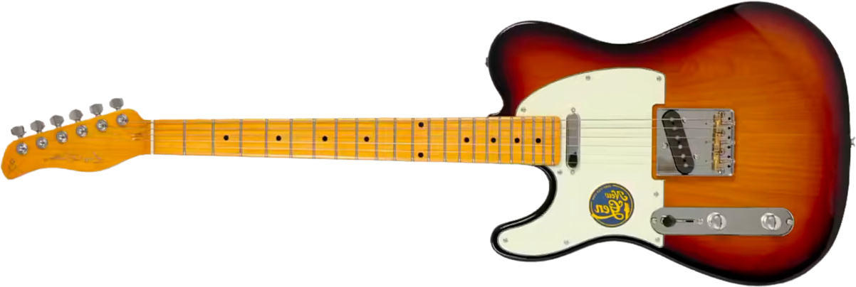 Sire Larry Carlton T7 Lh Gaucher New Gen 2s Ht Mn - 3 Tone Sunburst - Guitare Électrique Forme Tel - Main picture