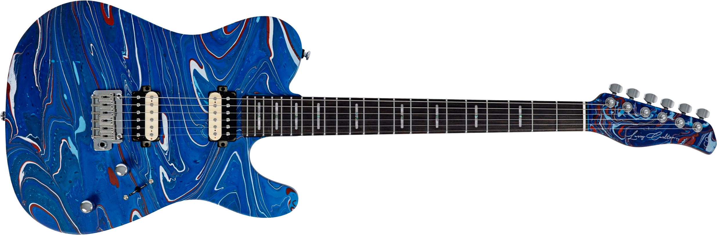 Sire Larry Carlton T7 Sw 2h Trem Rw - Blue Swirl - Guitare Électrique Forme Tel - Main picture