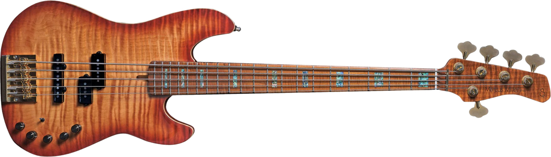 Sire Marcus Miller P10dx 5st 5c Active Mn - Tobacco Sunburst - Basse Électrique Solid Body - Main picture