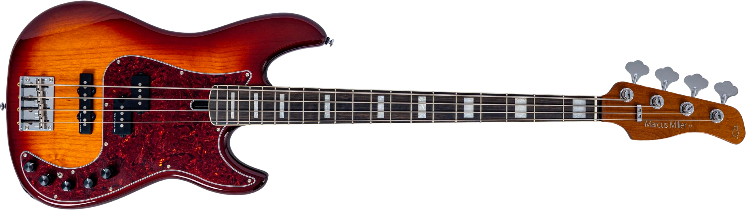 Sire Marcus Miller P7 New Gen 4st Fretless Active Eb - Tobacco Sunburst - Basse Électrique Solid Body - Main picture