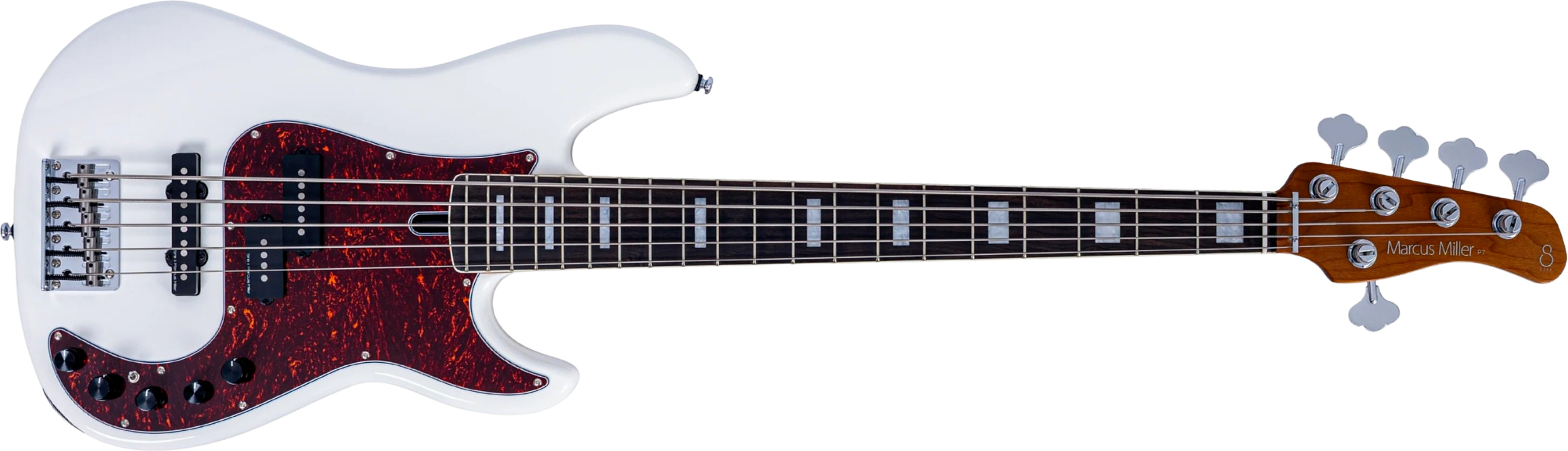 Sire Marcus Miller P7 New Gen 5st 5c Active Eb - Antique White - Basse Électrique Solid Body - Main picture