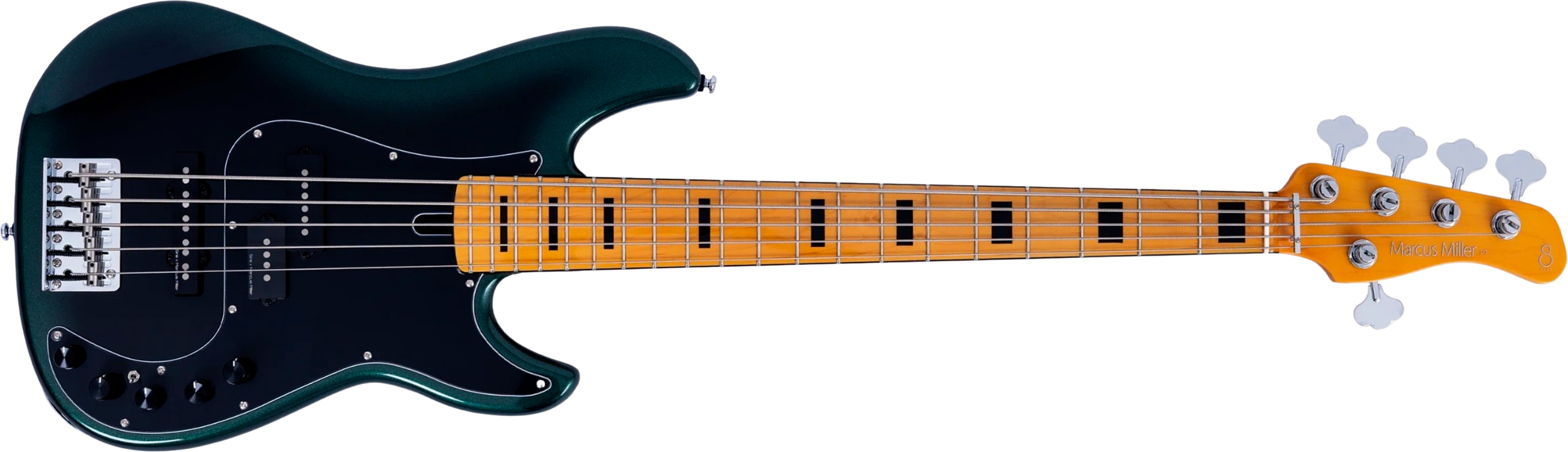 Sire Marcus Miller P7 New Gen 5st 5c Active Mn - Dark Forest - Basse Électrique Solid Body - Main picture