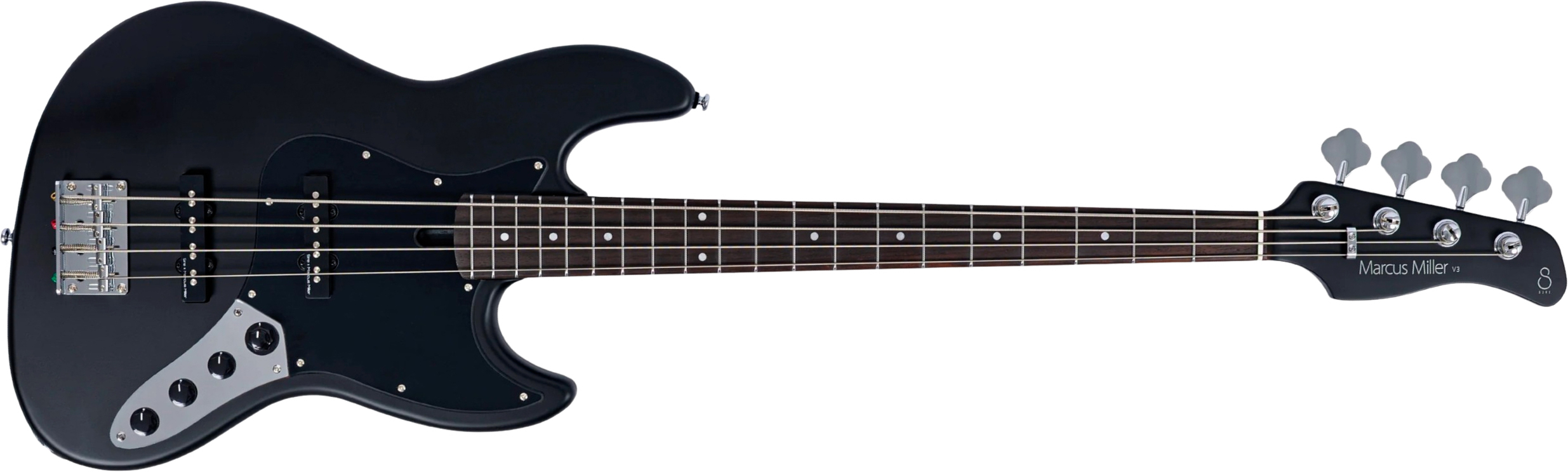 Sire Marcus Miller V3 New Gen 4st Active Rw - Black Satin - Basse Électrique Solid Body - Main picture