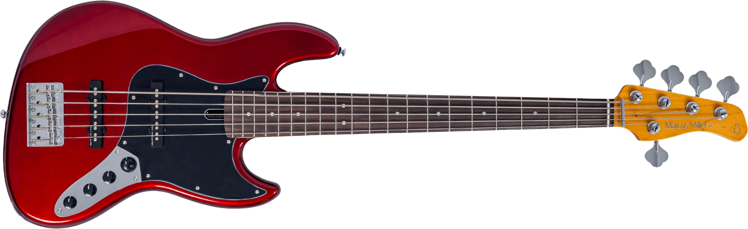 Sire Marcus Miller V3 New Gen 5st 5c Active Rw - Candy Apple Red - Basse Électrique Solid Body - Main picture