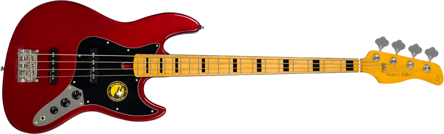 Sire Marcus Miller V5 Alder 4st Fretless Mn - Candy Apple Red - Basse Électrique Solid Body - Main picture