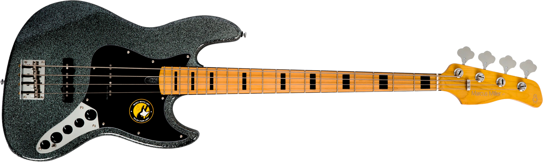 Sire Marcus Miller V7 Alder 2nd Gen 4st 4c Active Mn - Sparkle Black - Basse Électrique Solid Body - Main picture