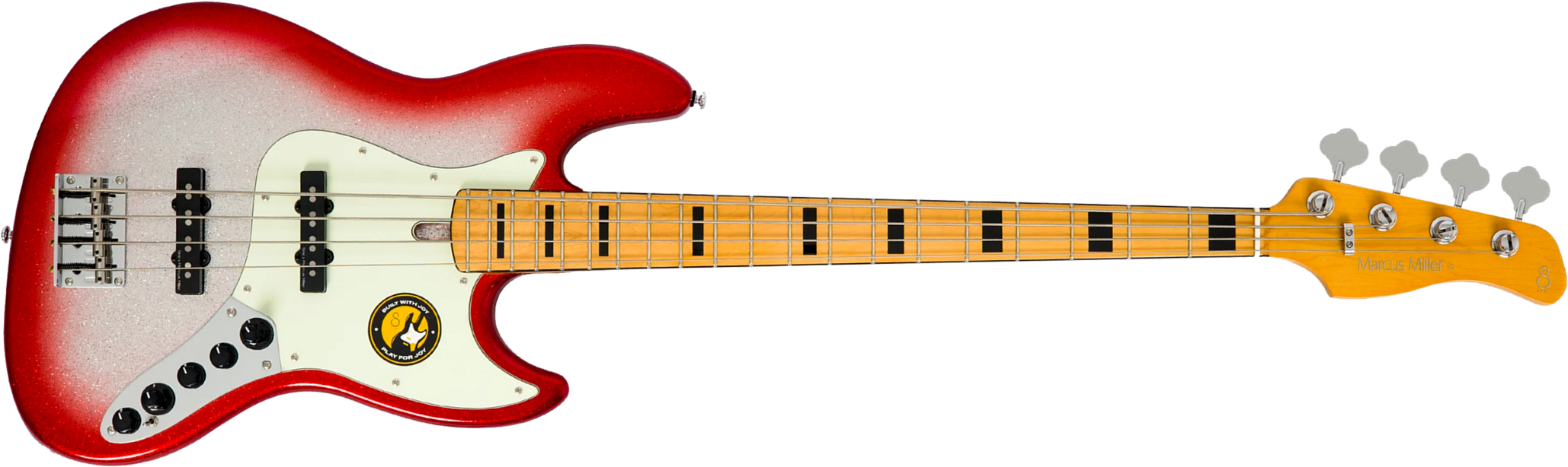 Sire Marcus Miller V7 Alder 2nd Gen 4st 4c Active Mn - Redburst Sparkle - Basse Électrique Solid Body - Main picture