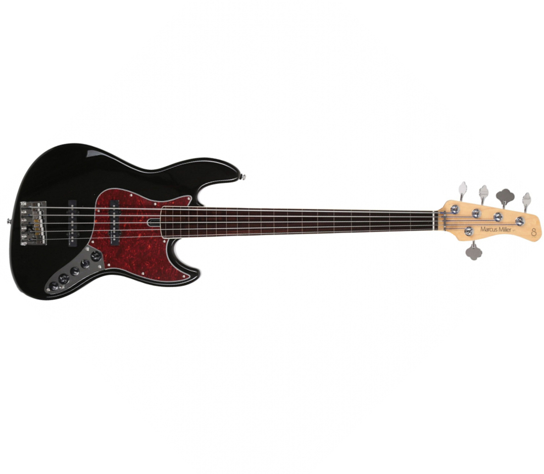 Sire Marcus Miller V7 Alder 5st Fretless 2nd Gen. 5c Eb Sans Housse - Black - Basse Électrique Solid Body - Main picture