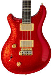 Guitare électrique double cut Sire Larry Carlton Q7 LH - red sparkle