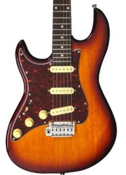 Guitare électrique forme str Sire Larry Carlton S3 SSS LH - Tobacco sunburst