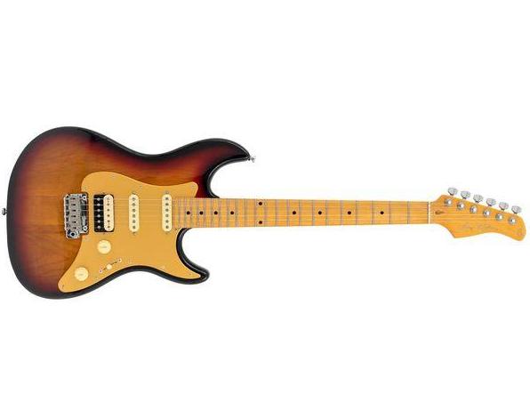 Guitare électrique forme str Sire Larry Carlton S7 HSS New Gen - 3 tone sunburst