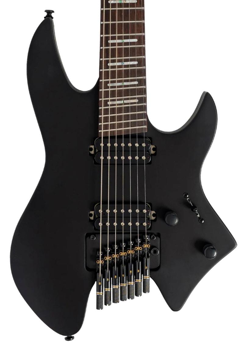 Guitare électrique multi-scale Sire Larry Carlton X6 Headless 7-String - black satin