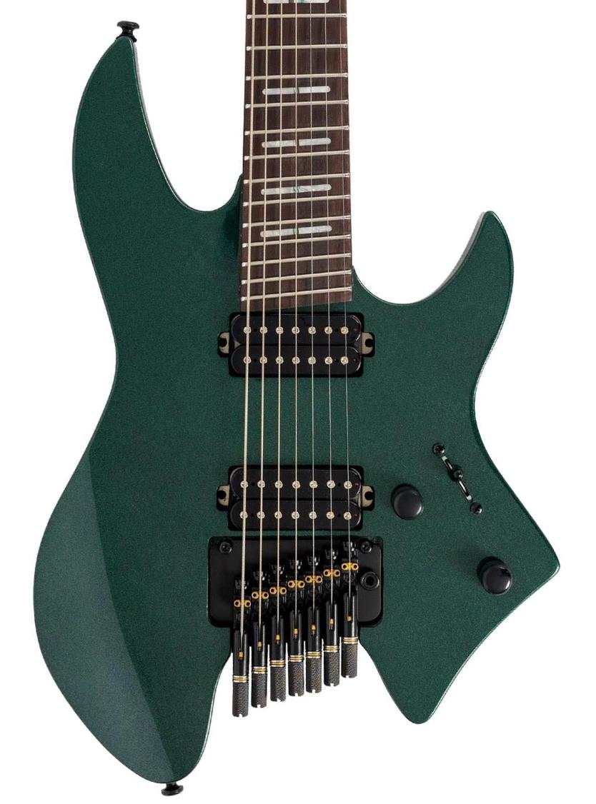Guitare électrique multi-scale Sire Larry Carlton X6 Headless 7-String - Metallic Green