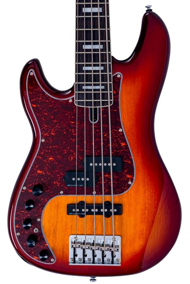 Basse électrique solid body Sire Marcus Miller P7 New Gen LH (5-String) - tobacco sunburst