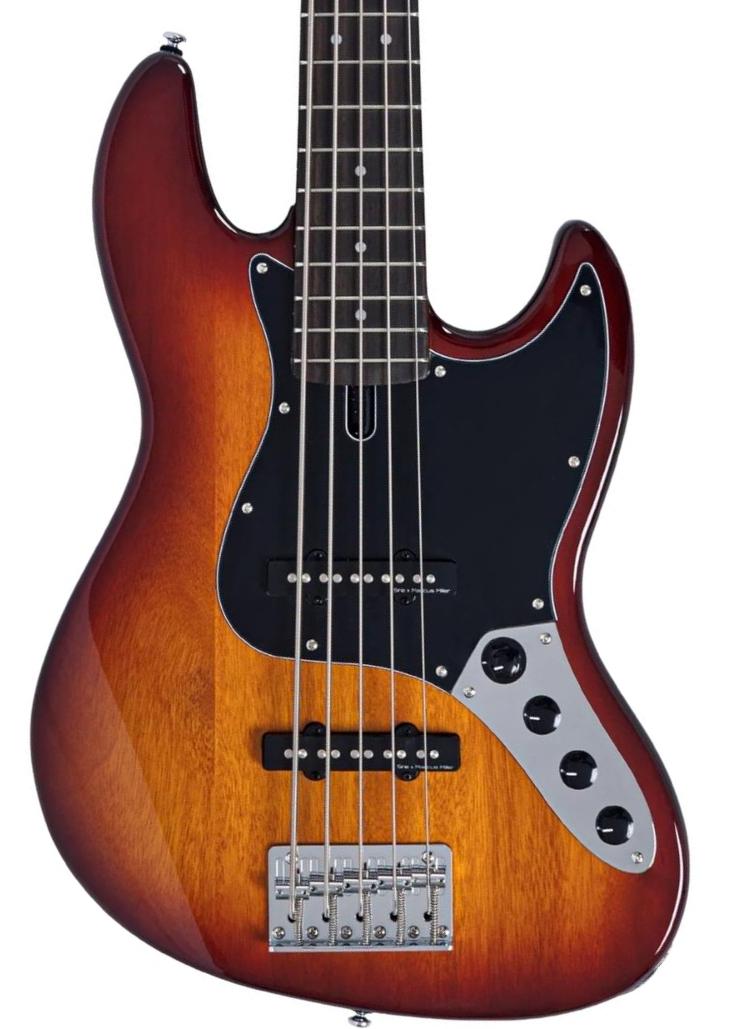 Basse électrique solid body Sire Marcus Miller V3 New Gen (5-String) - Tobacco Sunburst Satin