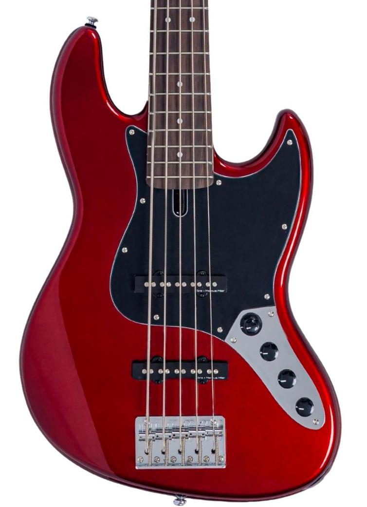 Basse électrique solid body Sire Marcus Miller V3 New Gen (5-String) - candy apple red