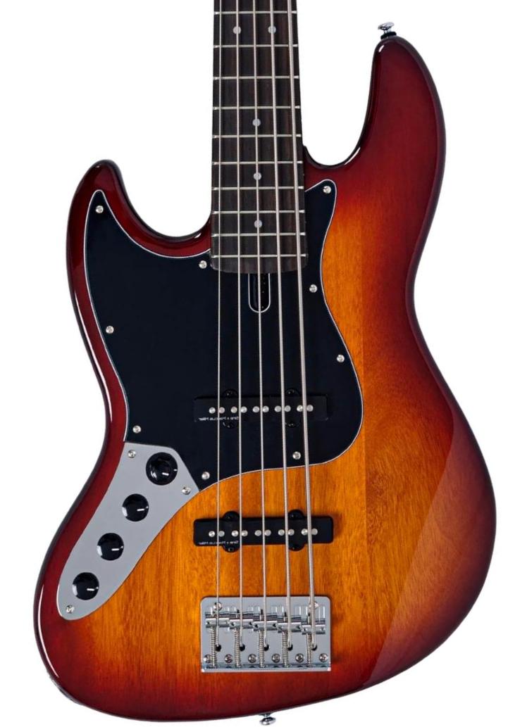 Basse électrique solid body Sire Marcus Miller V3 New Gen LH (5-String) - Tobacco Sunburst Satin