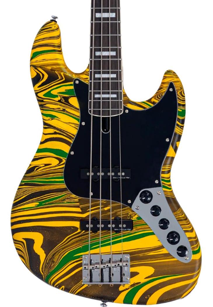 Basse électrique solid body Sire Marcus Miller V7 Alder New Gen 4ST - Yellow Swirl