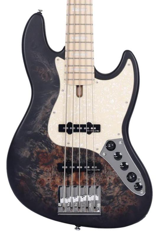 Marcus Miller V7 Ash Reissue 5ST 5-String - transparent black satin