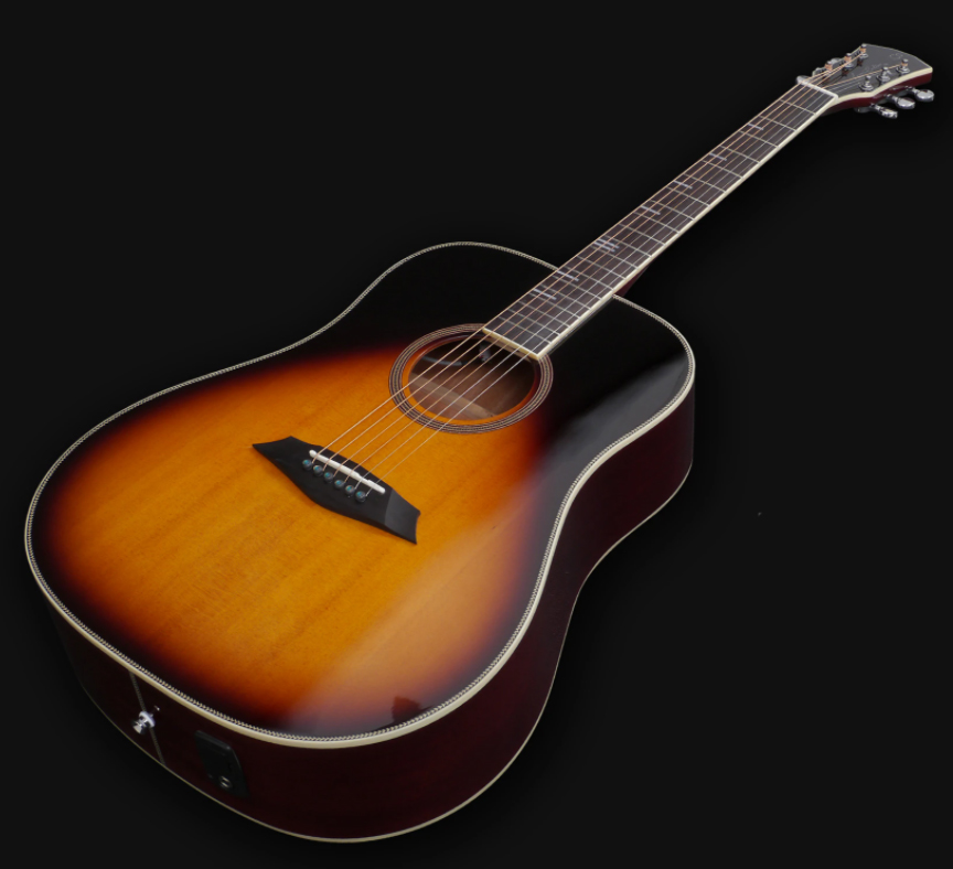 Sire Larry Carlton A4-d Dreadnought Epicea Acajou Rw - Vintage Sunburst - Guitare Electro Acoustique - Variation 1