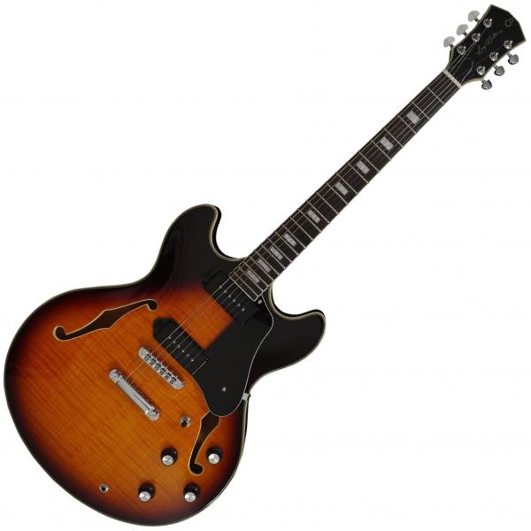 Guitare électrique 1/2 caisse Sire Larry Carlton H7V - vintage sunburst