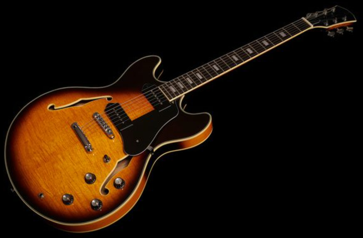 Sire Larry Carlton H7v Signature 2s P90 Ht Eb - Vintage Sunburst - Guitare Électrique 1/2 Caisse - Variation 3