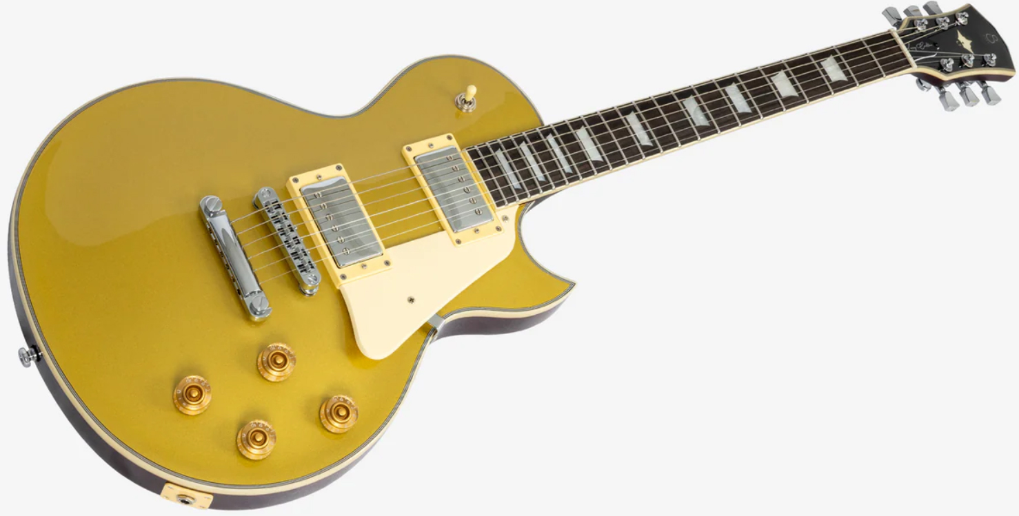 Sire Larry Carlton L7 Lh Gaucher New Gen 2h Ht Eb - Metallic Gold - Guitare Électrique Single Cut - Variation 2