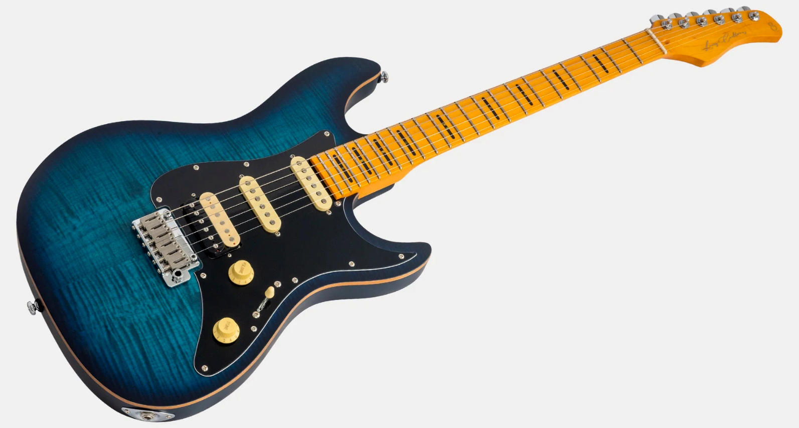 Sire Larry Carlton S7 Fm New Gen Hss Trem Mn - Transparent Blue Satin - Guitare Électrique Forme Str - Variation 2