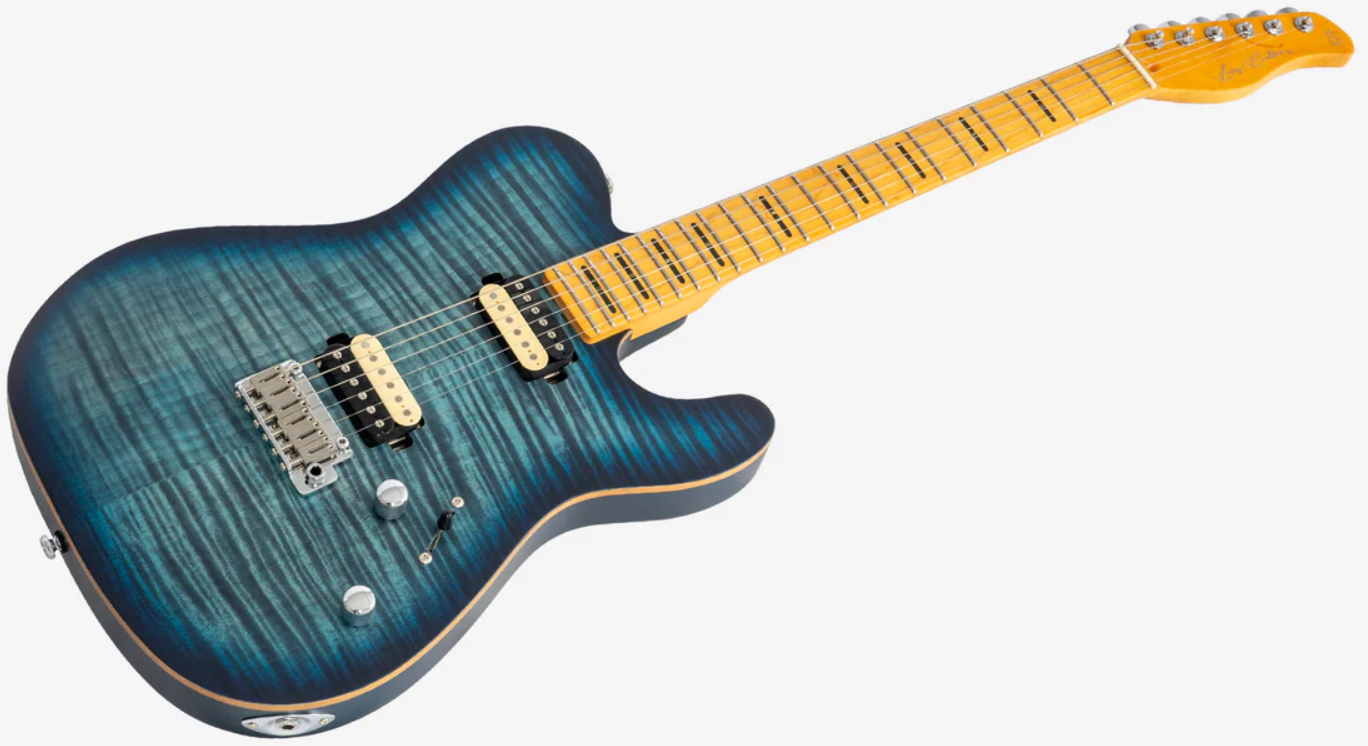 Sire Larry Carlton T7 Fm New Gen 2h Trem Mn - Transparent Blue - Guitare Électrique Forme Tel - Variation 2