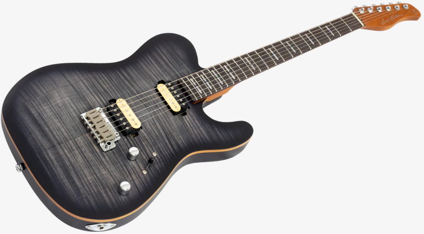Sire Larry Carlton T7 Fm New Gen 2h Trem Rw - Transparent Black - Guitare Électrique Forme Tel - Variation 2