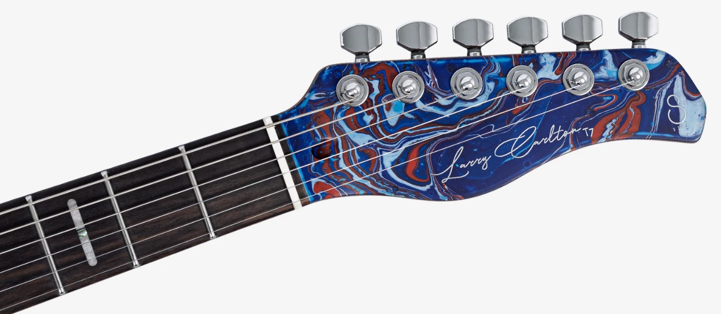 Sire Larry Carlton T7 Sw 2h Trem Rw - Blue Swirl - Guitare Électrique Forme Tel - Variation 3