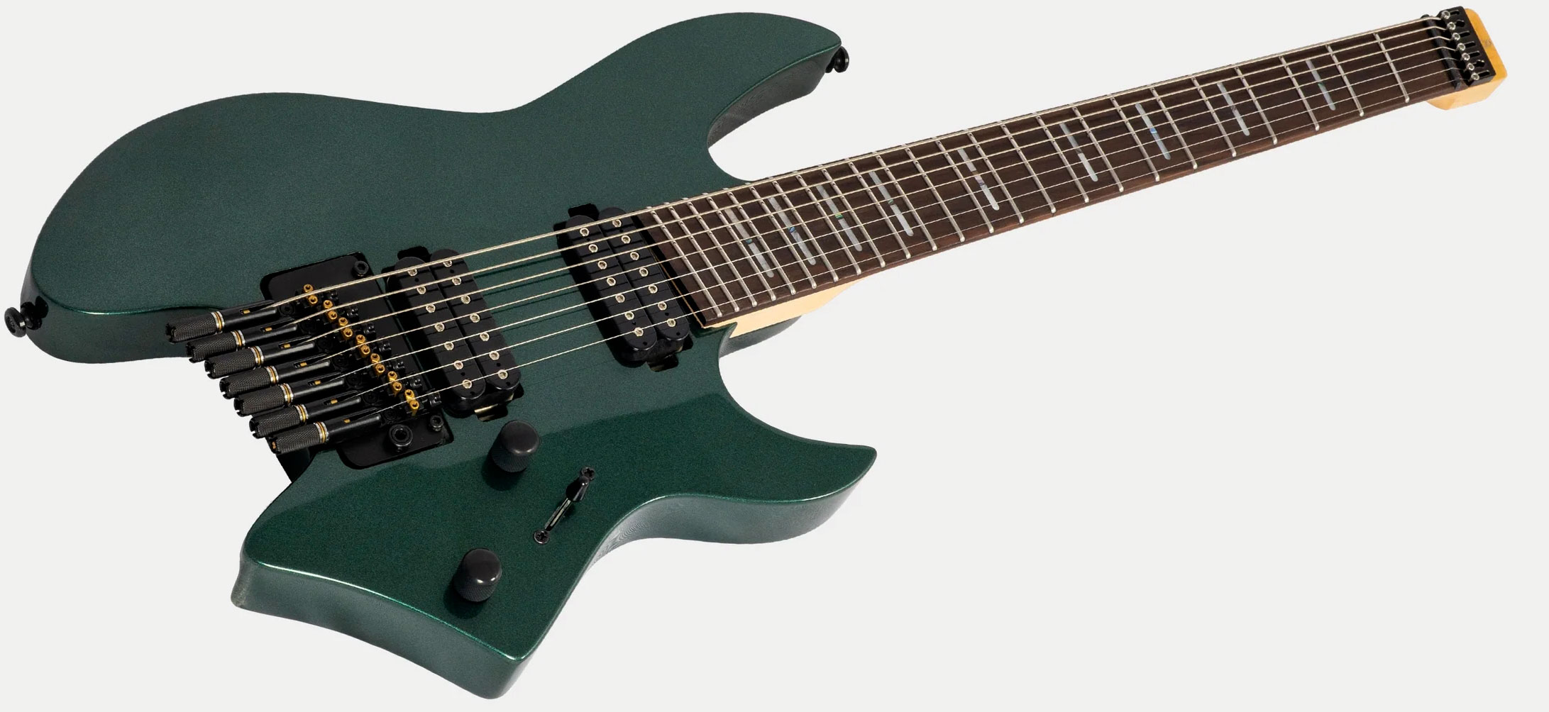 Sire Larry Carlton X6 Headless 7c Multiscale 2h Trem Rw - Metallic Green - Guitare Électrique Multi-scale - Variation 2