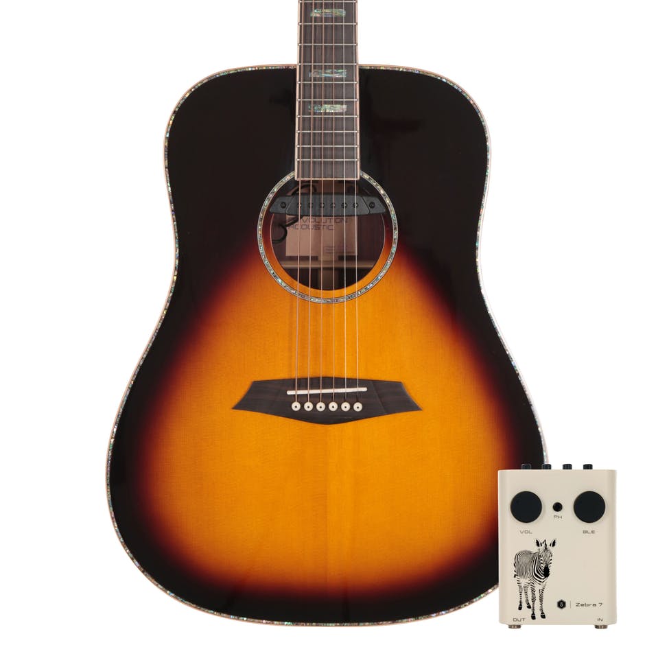 Sire R7 Dz Vs Zebra 7 Original Dreadnought Epicea Palissandre Eb - Vintage Sunburst - Guitare Electro Acoustique - Variation 2