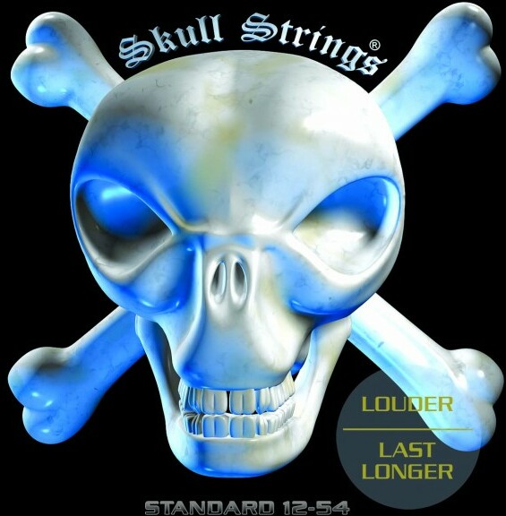 Skull Strings Std 1254 Standard Electric Guitar Heavy 6c 12-54 - Cordes Guitare Électrique - Main picture
