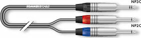 Sommer Cable Sc Onyx Jack Stereo 2 Jack Mono 1m - - CÂble - Main picture