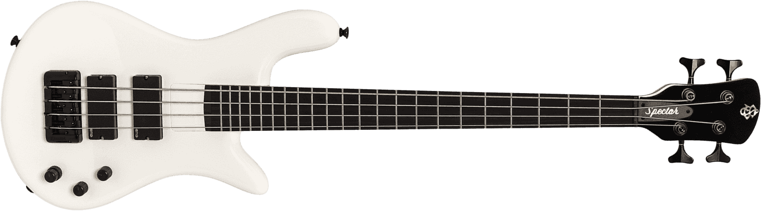 Spector Bantam 4 Emg Rw - Solid White - Basse Électrique Solid Body - Main picture