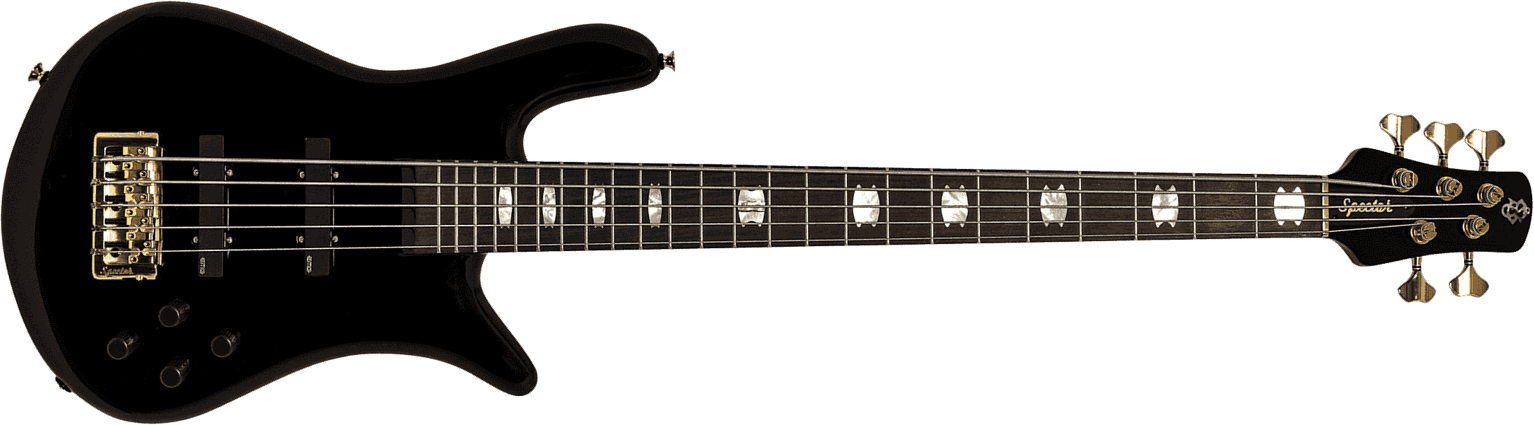 Spector Euro Serie Classic 5 Rw - Solid Black Gloss - Basse Électrique Solid Body - Main picture