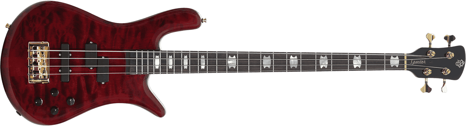 Spector Euro Serie Lx 4 Rw - Black Cherry Gloss - Basse Électrique Solid Body - Main picture