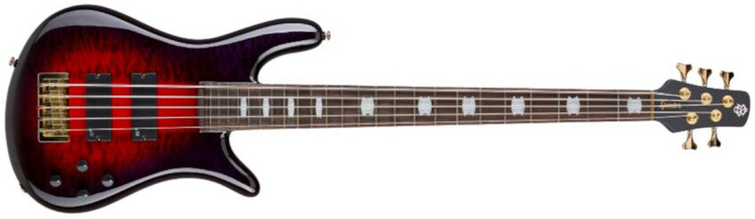 Spector Icon Ns-5 Neck-thru 5-cordes Rw - Purple Cherry - Basse Électrique Solid Body - Main picture