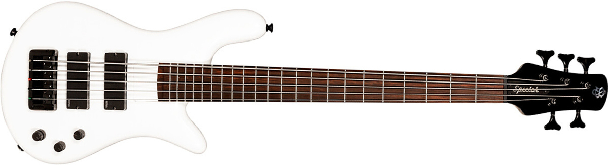 Spector Ns Bantam 5c Diapason Court Active Emg Rw - Solid White - Basse Électrique Solid Body - Main picture