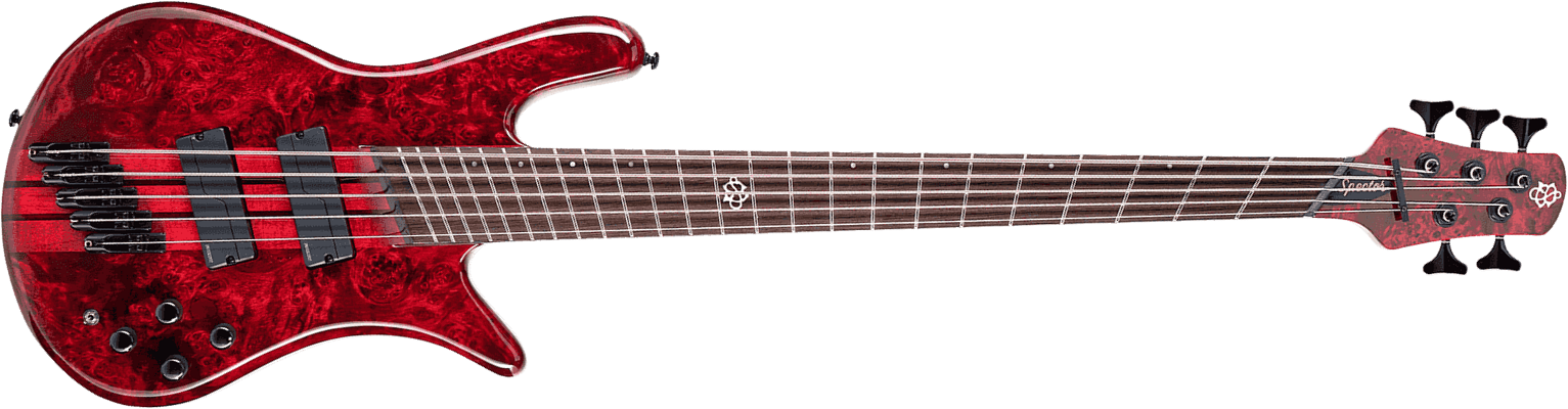 Spector Ns Dimension 5 Fishman We - Inferno Red Gloss - Basse Électrique Solid Body - Main picture