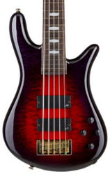 Basse électrique solid body Spector                        Icon NS-5 Neck-Thru - Purple cherry