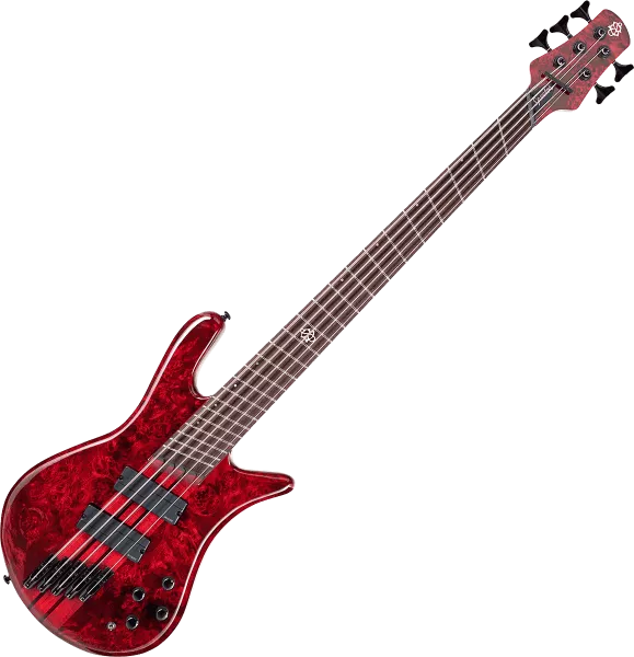 Basse électrique solid body Spector                        Ns Dimension 5 Fishman - Inferno red gloss