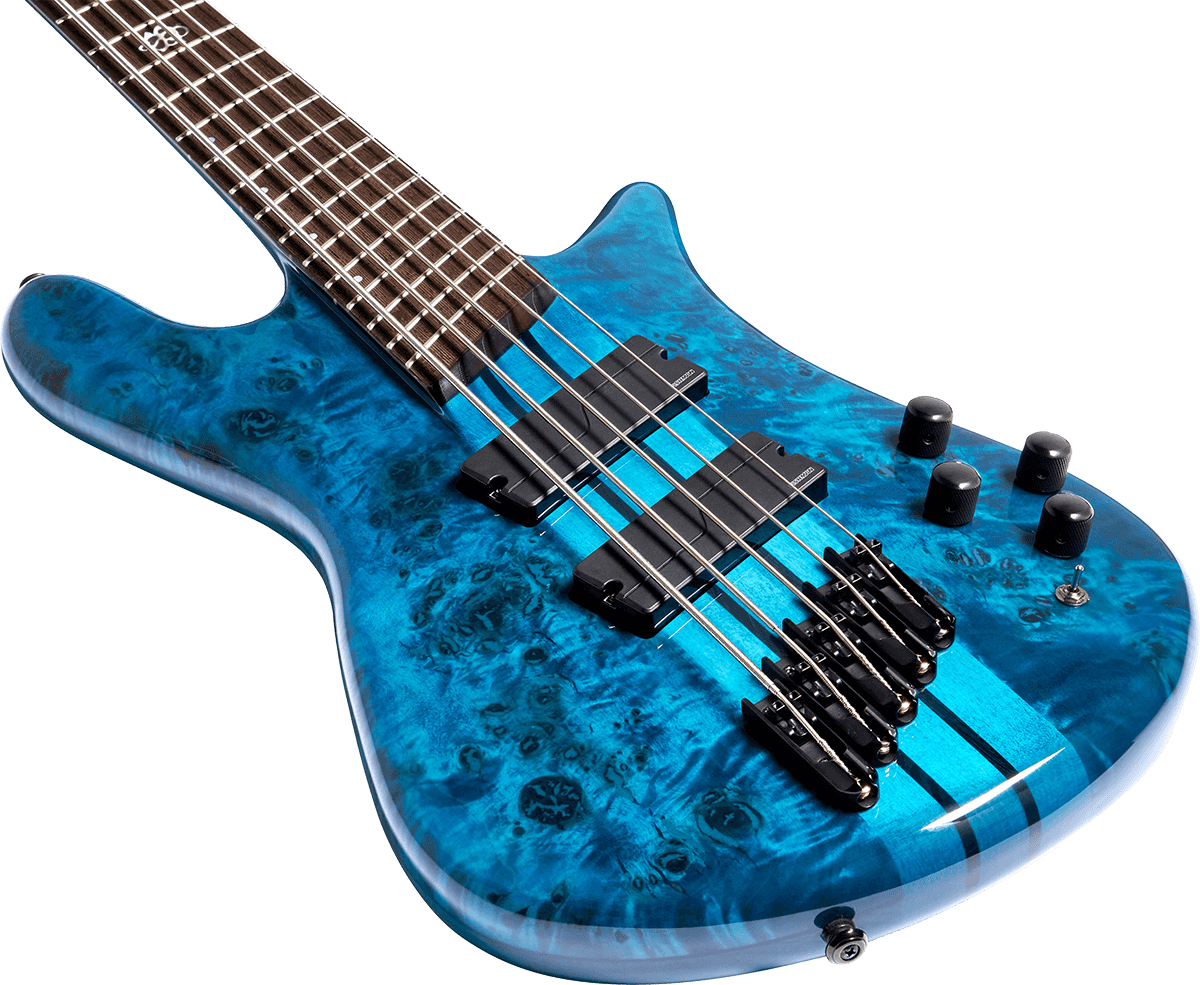 Spector Ns Dimension 5 Fishman We - Black & Blue Gloss - Basse Électrique Solid Body - Variation 2