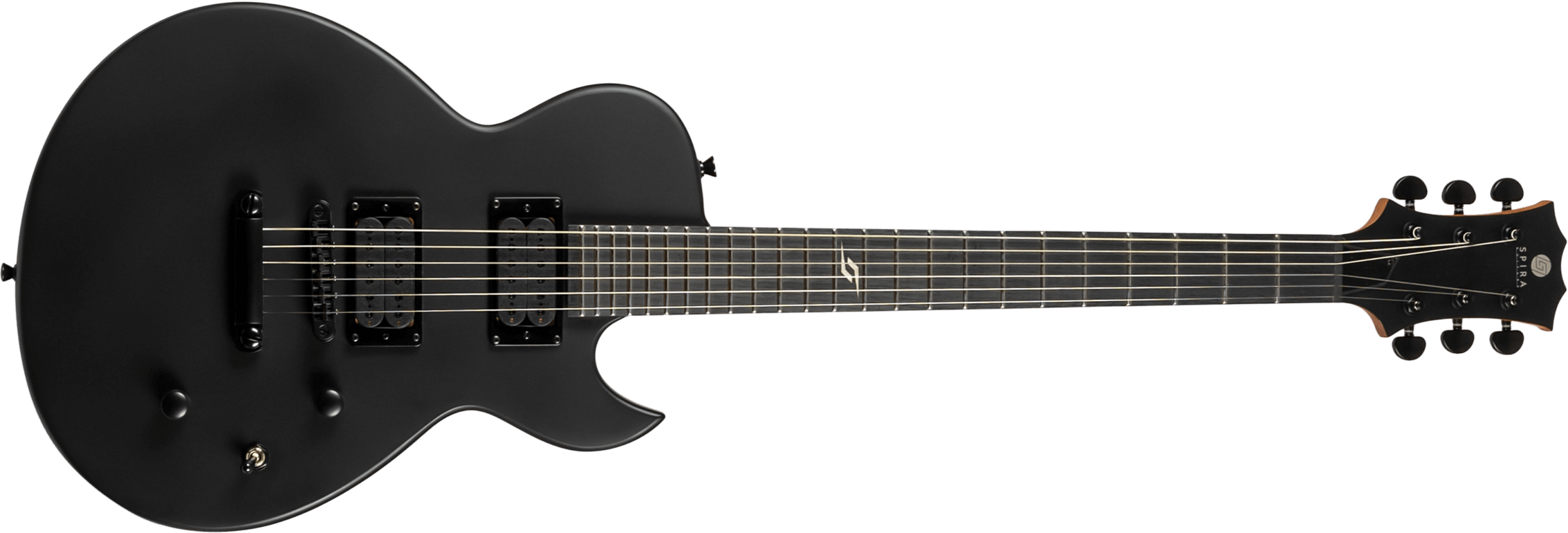 Spira Guitars L400 Mbk 2h Ht Eb - Satin Black - Guitare Électrique MÉtal - Main picture